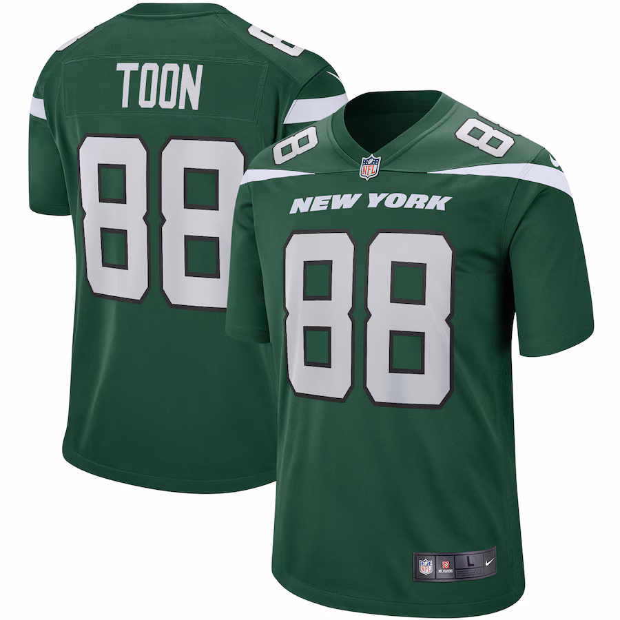 Men's New York Jets Al Toon Nike Gotham Green Game Retired Player Jersey - Ujersey