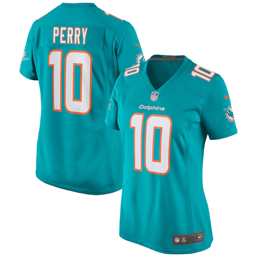Women's Miami Dolphins Malcolm Perry Nike Aqua Game Jersey - Ujersey