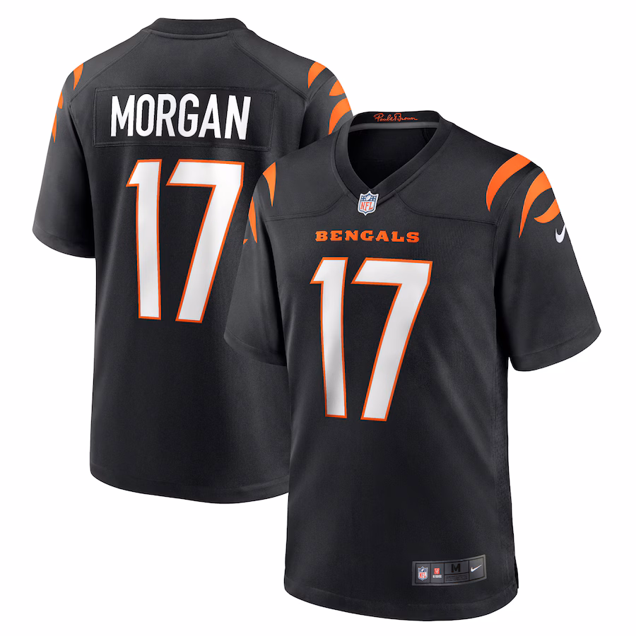 Men's Cincinnati Bengals Stanley Morgan Nike Black Player Game Jersey - Ujersey