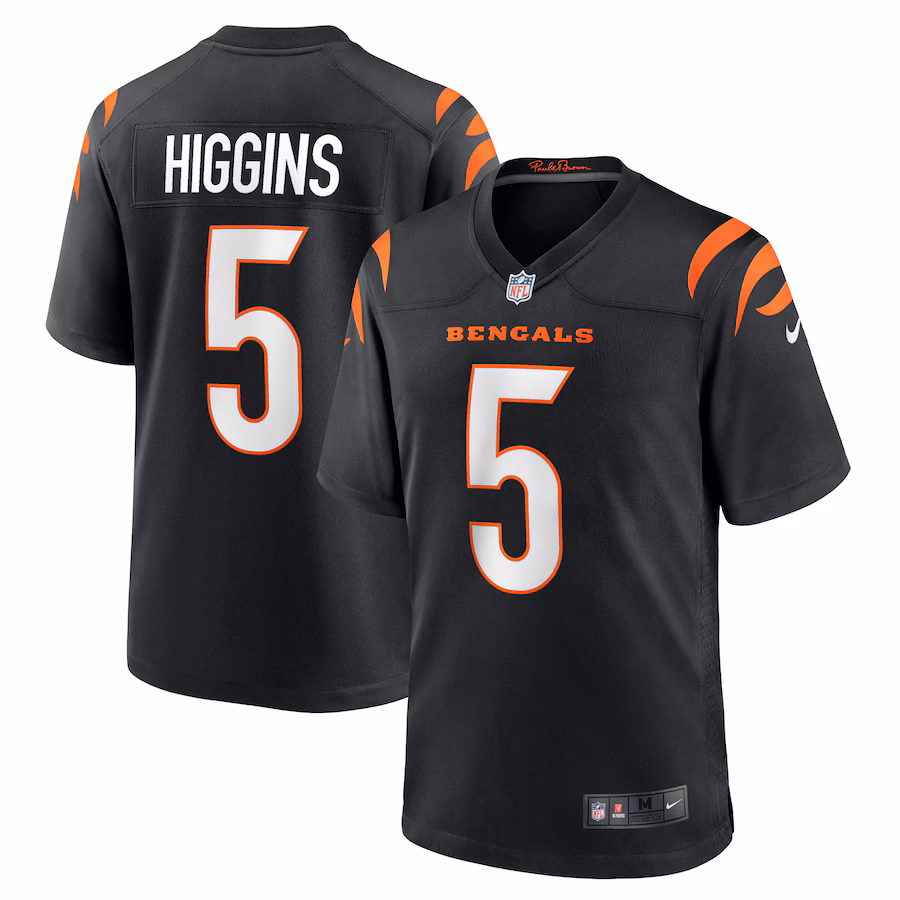 Men's Cincinnati Bengals Tee Higgins Nike Black Game Player Jersey - Ujersey