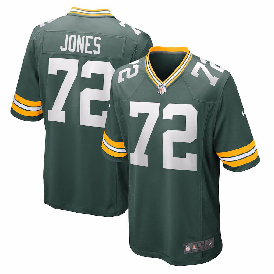 Men's Green Bay Packers Caleb Jones Nike Green Game Player Jersey - Ujersey