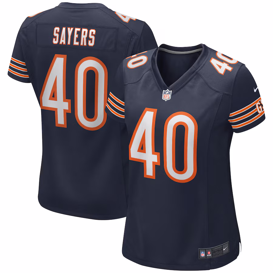 Women's Chicago Bears Gale Sayers Nike Navy Game Retired Player Jersey - Ujersey