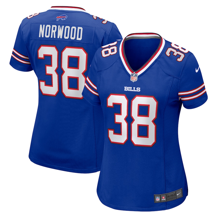 Women's Buffalo Bills Tre Norwood Nike  Royal Team Game Jersey - Ujersey