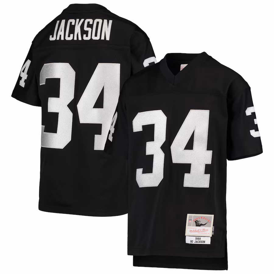 Youth Las Vegas Raiders Bo Jackson Mitchell & Ness Black 1988 Legacy Retired Player Jersey - Ujersey