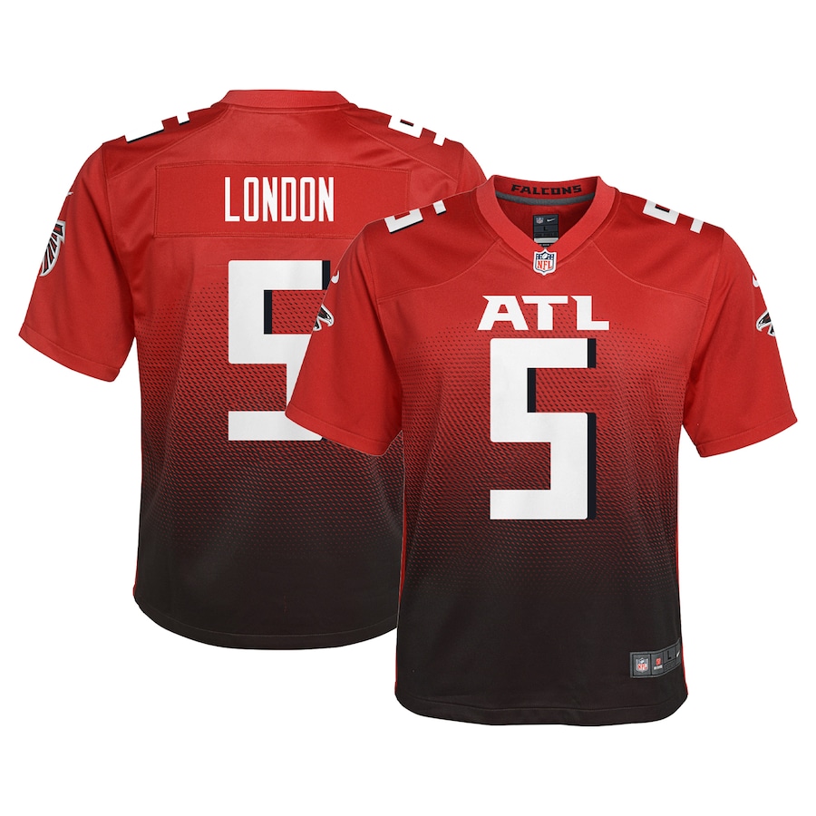 Youth Atlanta Falcons Drake London Nike Red Game Jersey - Ujersey
