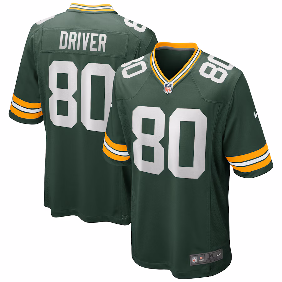 Men's Green Bay Packers Donald Driver Nike Green Game Retired Player Jersey - Ujersey
