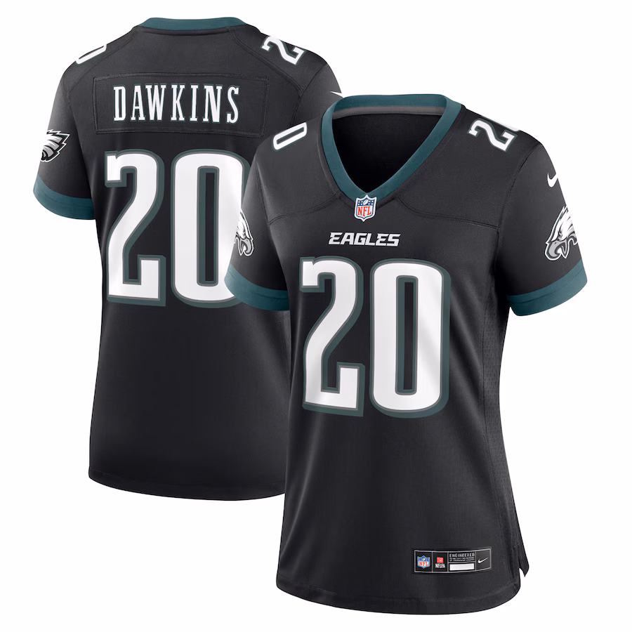 Women's Philadelphia Eagles Brian Dawkins Nike Black Alternate Game Jersey - Ujersey