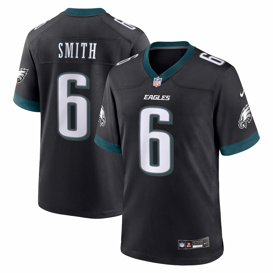 Men's Philadelphia Eagles DeVonta Smith Nike Black Alternate Game Jersey - Ujersey