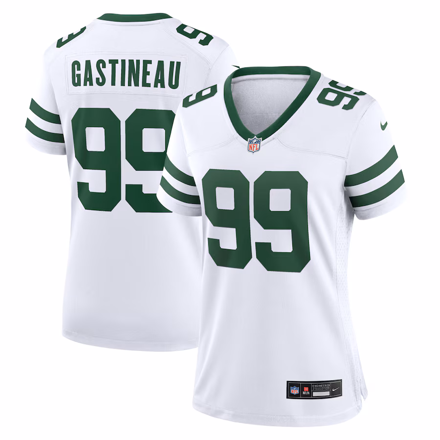 Women's New York Jets Mark Gastineau Nike White Legacy Retired Player Game Jersey - Ujersey