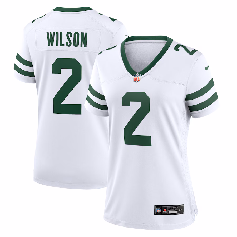 Women's New York Jets Zach Wilson Nike Legacy White Game Jersey - Ujersey