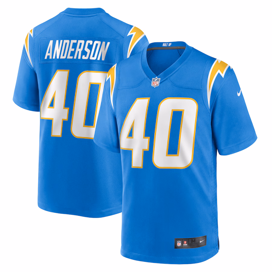 Men's Los Angeles Chargers Stephen Anderson Nike  Powder Blue  Game Jersey - Ujersey