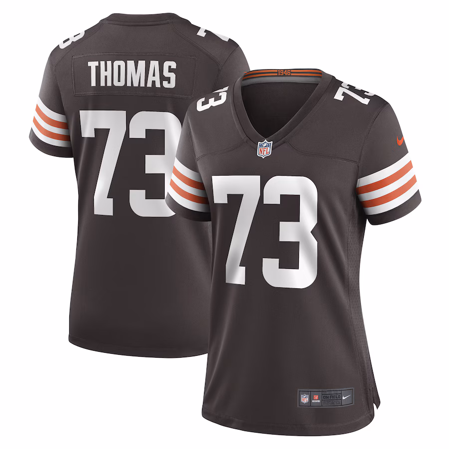 Women's Cleveland Browns Joe Thomas Nike Brown Retired Game Player Jersey - Ujersey
