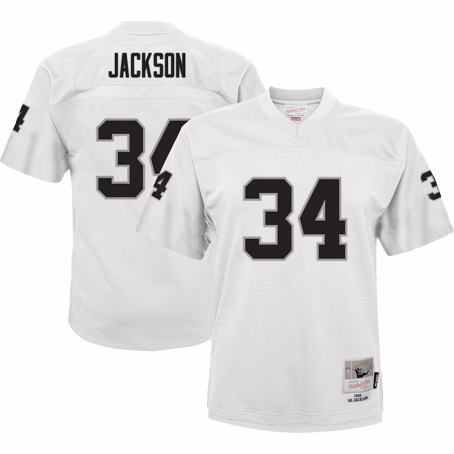 Youth Las Vegas Raiders Bo Jackson Mitchell & Ness White 1988 Retired Player Legacy Jersey - Ujersey