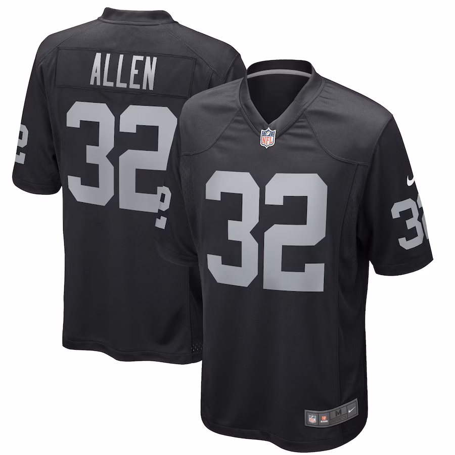 Men's Las Vegas Raiders Marcus Allen Nike Black Game Retired Player Jersey - Ujersey