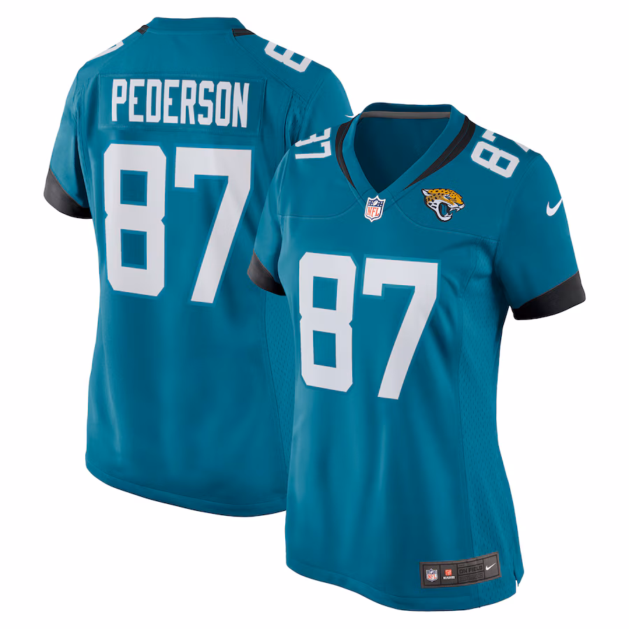 Women's Jacksonville Jaguars Josh Pederson Nike  Teal Team Game Jersey - Ujersey
