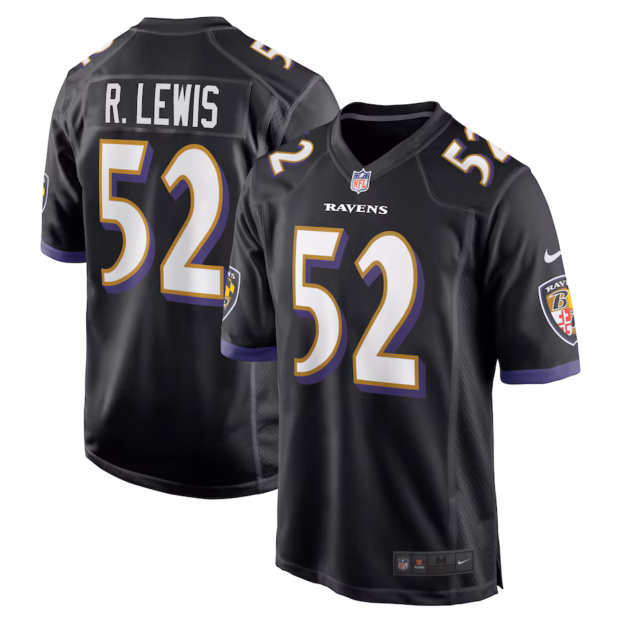 Men's Baltimore Ravens Ray Lewis Nike Black Retired Player Jersey - Ujersey
