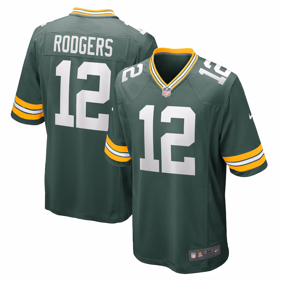 Men's Green Bay Packers Aaron Rodgers Nike Green Game Team Jersey - Ujersey