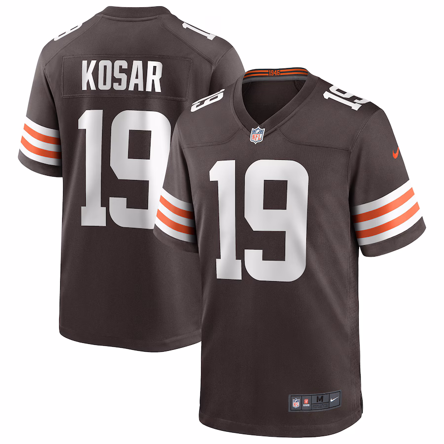 Men's Cleveland Browns Bernie Kosar Nike Brown Game Retired Player Jersey - Ujersey