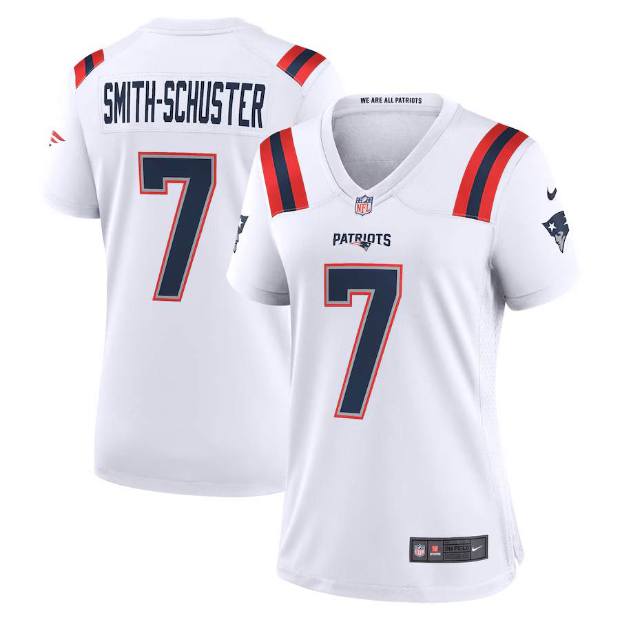 Women's New England Patriots JuJu Smith-Schuster Nike White Game Player Jersey - Ujersey