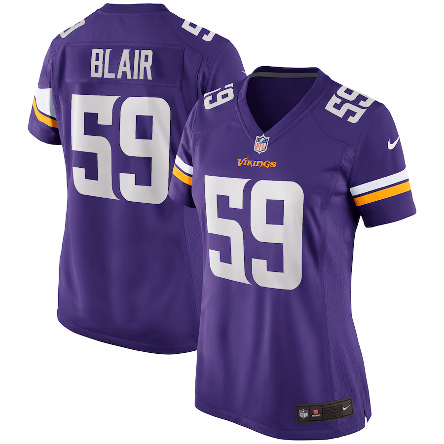 Women's Minnesota Vikings Matt Blair Nike Purple Game Retired Player Jersey - Ujersey