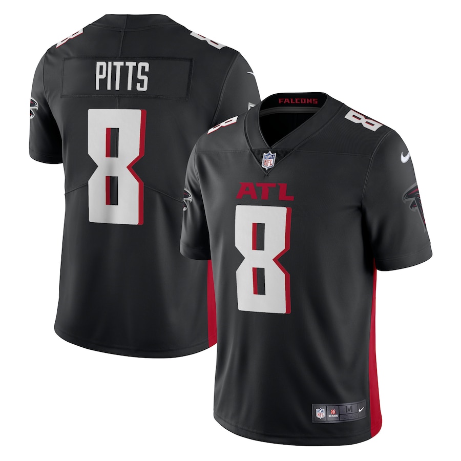 Men's Atlanta Falcons Kyle Pitts Nike Black Vapor Limited Jersey - Ujersey