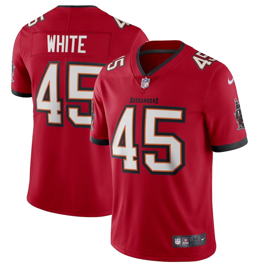 Men's Tampa Bay Buccaneers Devin White Nike Red Vapor Limited Jersey - Ujersey