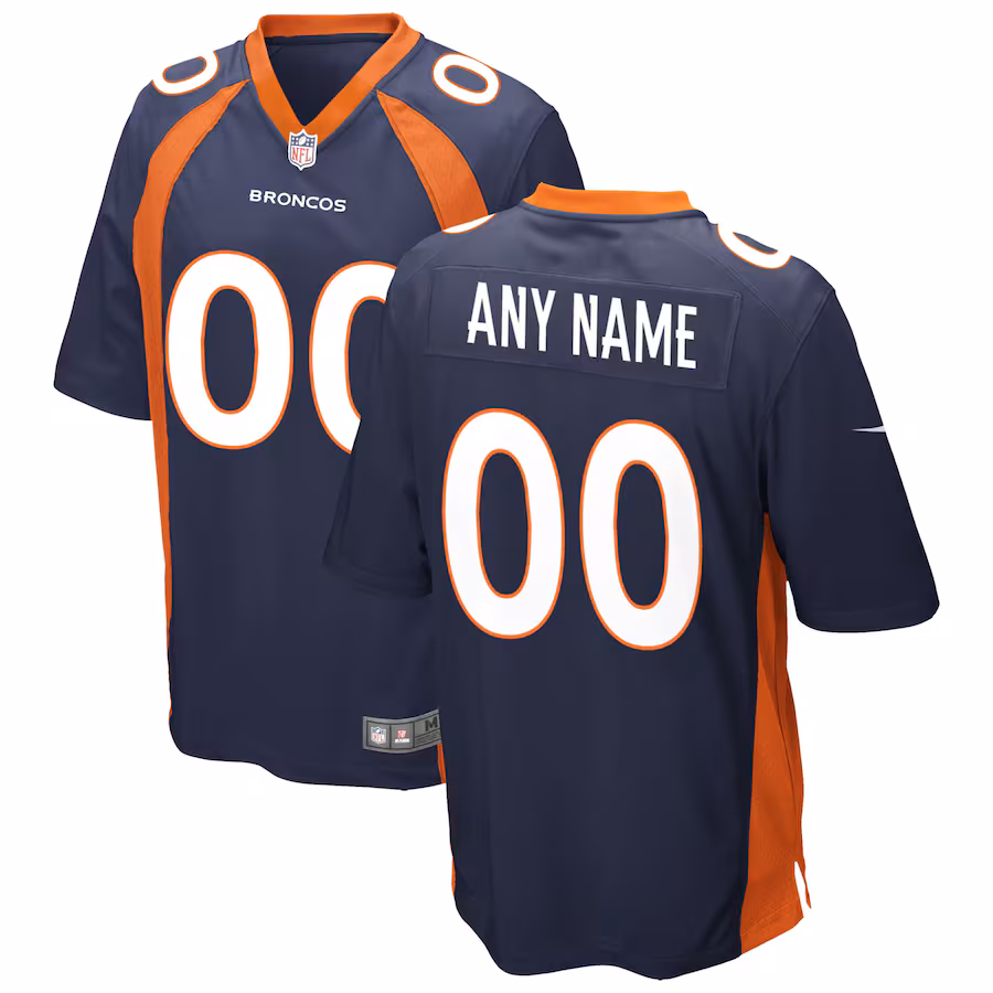 Men's Denver Broncos Nike Navy Alternate Custom Game Jersey - Ujersey