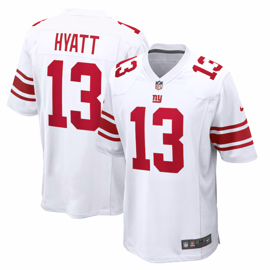 Men's New York Giants Jalin Hyatt Nike  White  Game Jersey - Ujersey