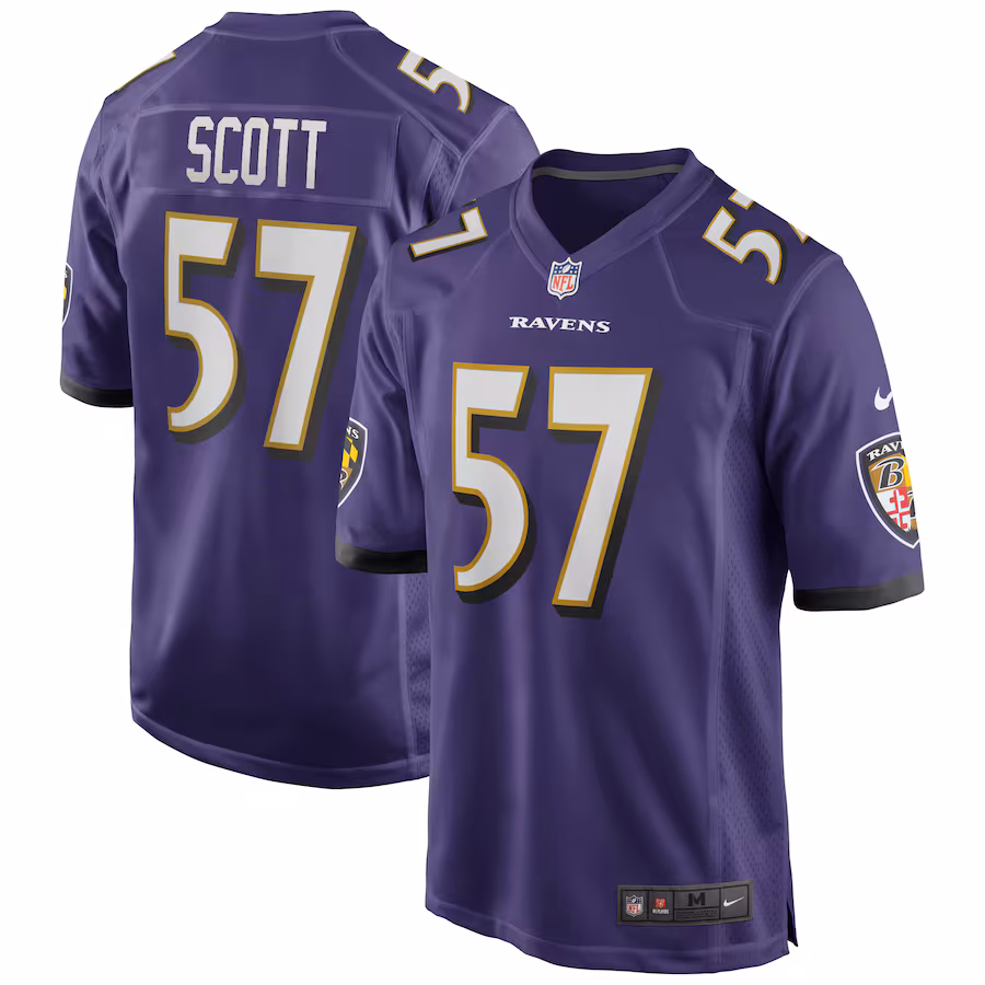 Men's Baltimore Ravens Bart Scott Nike Purple Game Retired Player Jersey - Ujersey