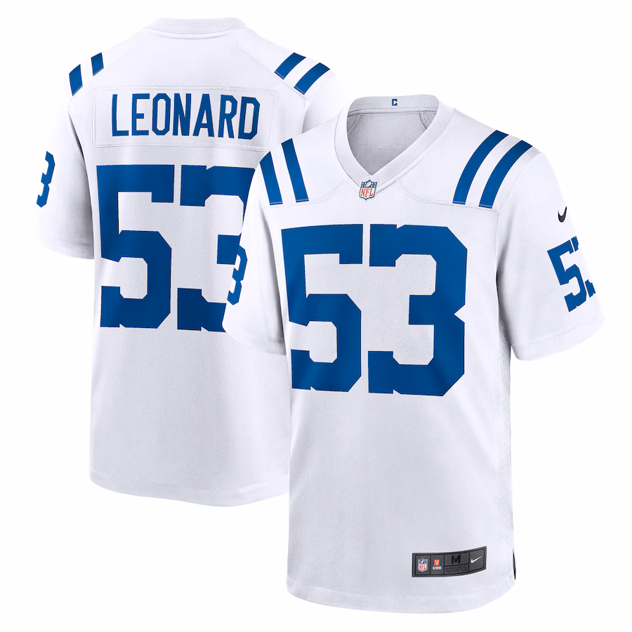 Men's Indianapolis Colts Shaquille Leonard Nike White Player Game Jersey - Ujersey