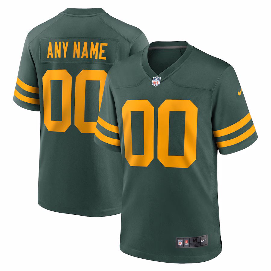 Men's Green Bay Packers Nike Green Alternate Custom Jersey - Ujersey