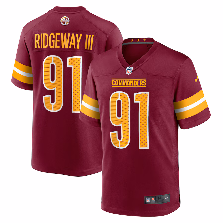 Men's Washington Commanders John Ridgeway Nike  Burgundy  Game Jersey - Ujersey