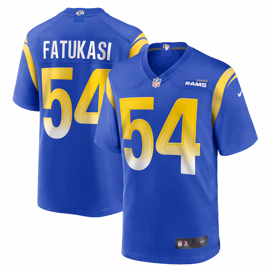 Men's Los Angeles Rams Olakunle Fatukasi Nike  Royal  Game Jersey - Ujersey
