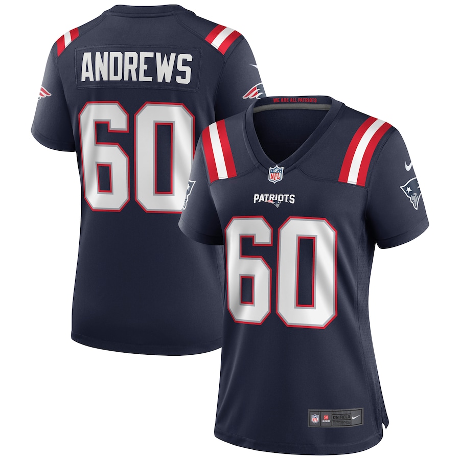 Women's New England Patriots David Andrews Nike Navy Game Jersey - Ujersey