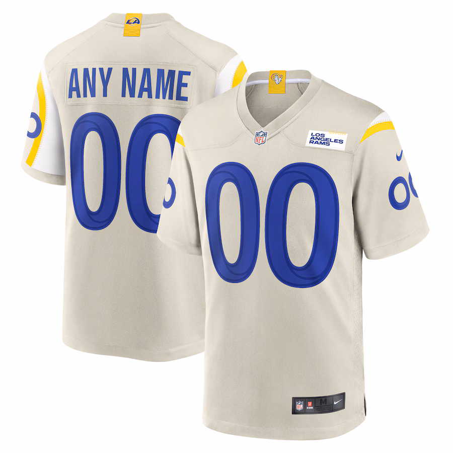 Men's Nike Los Angeles Rams Bone Custom Game Jersey - Ujersey