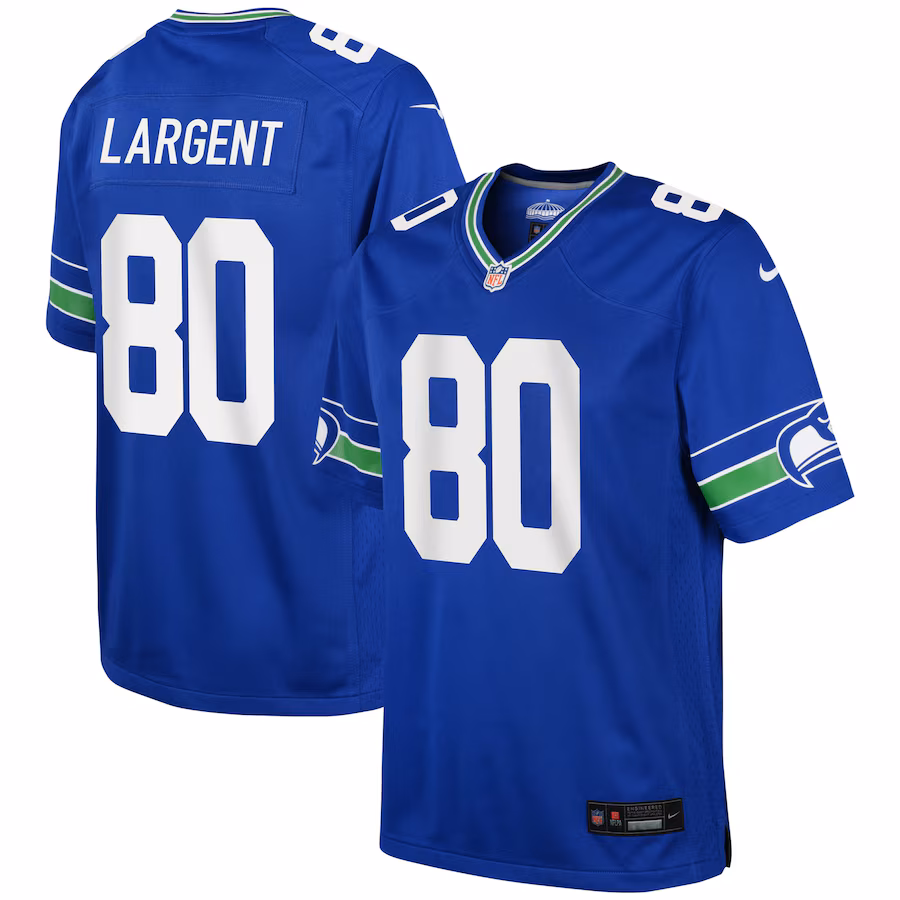 Youth Seattle Seahawks Steve Largent Nike Royal Alternate Retired Player Game Jersey - Ujersey