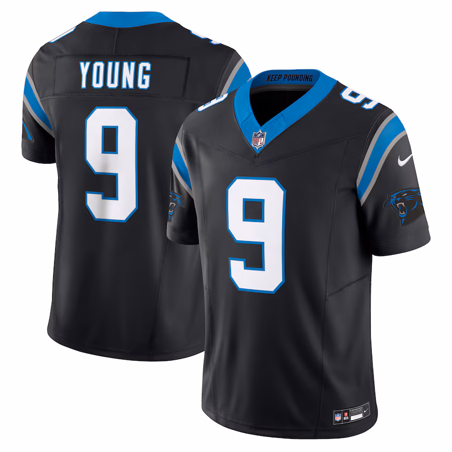 Men's Carolina Panthers Bryce Young Nike Black Vapor F.U.S.E. Limited Jersey - Ujersey