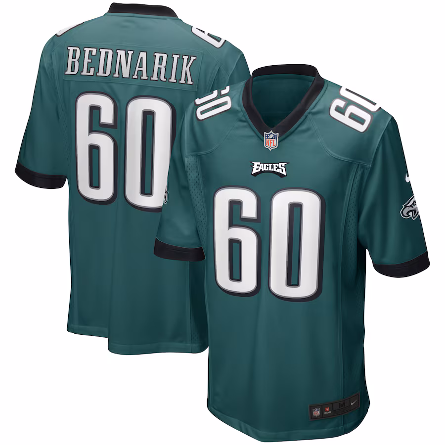 Men's Philadelphia Eagles Chuck Bednarik Nike Midnight Green Game Retired Player Jersey - Ujersey