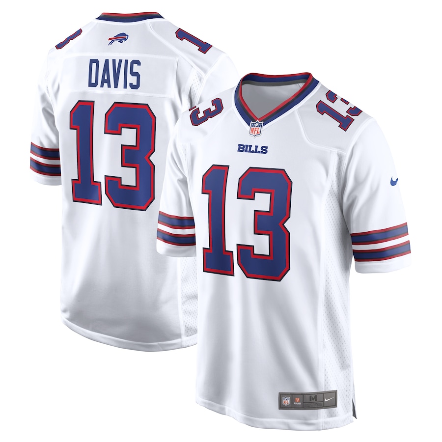 Men's Buffalo Bills Gabe Davis Nike White Game Player Jersey - Ujersey
