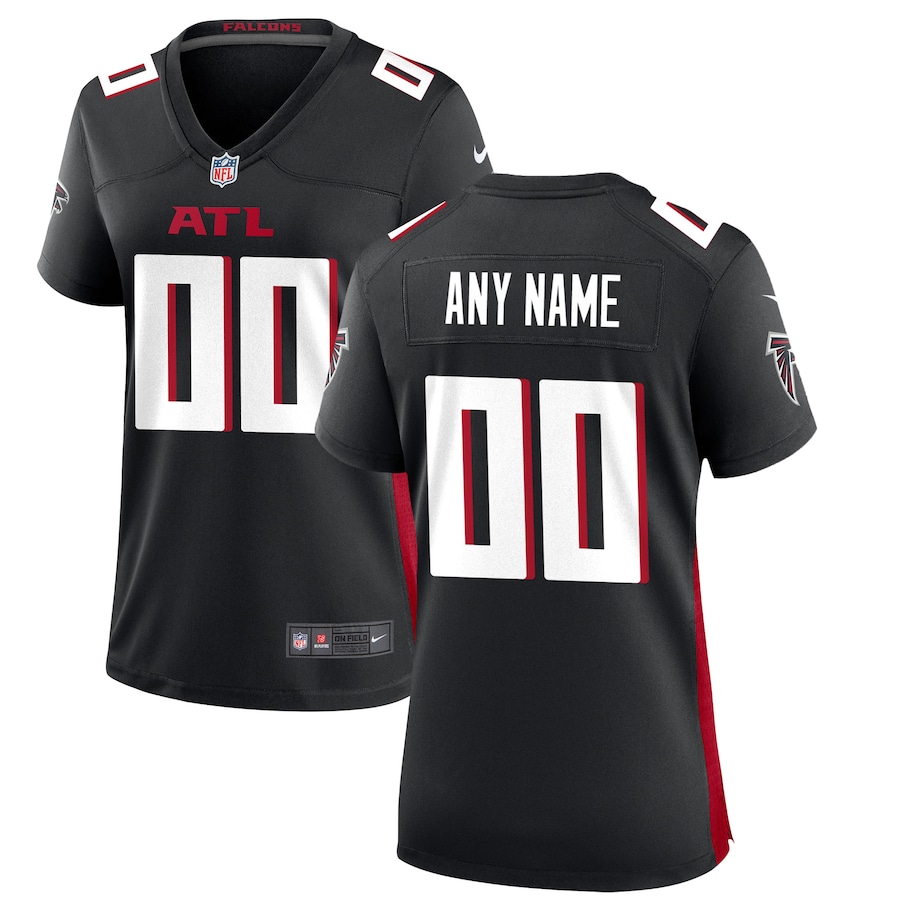 Women's Nike Atlanta Falcons Black Custom Game Jersey - Ujersey