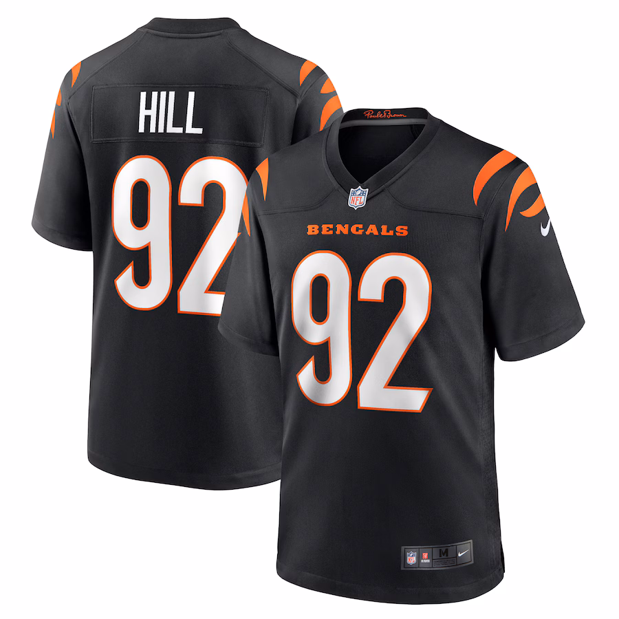 Men's Cincinnati Bengals B.J. Hill Nike Black Game Jersey - Ujersey