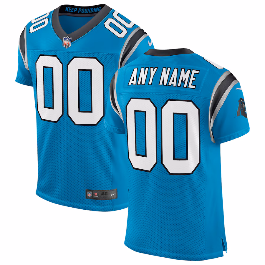 Men's Carolina Panthers Nike Blue Classic Elite Custom Jersey - Ujersey