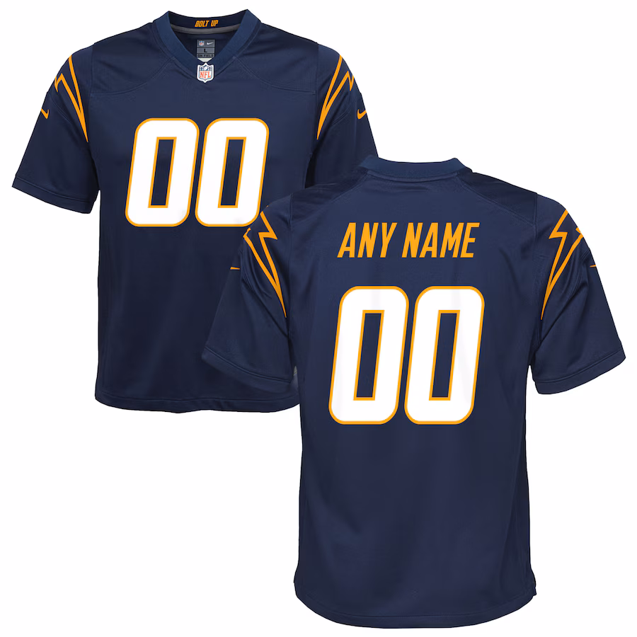 Youth Los Angeles Chargers Nike Navy Alternate Custom Game Jersey - Ujersey