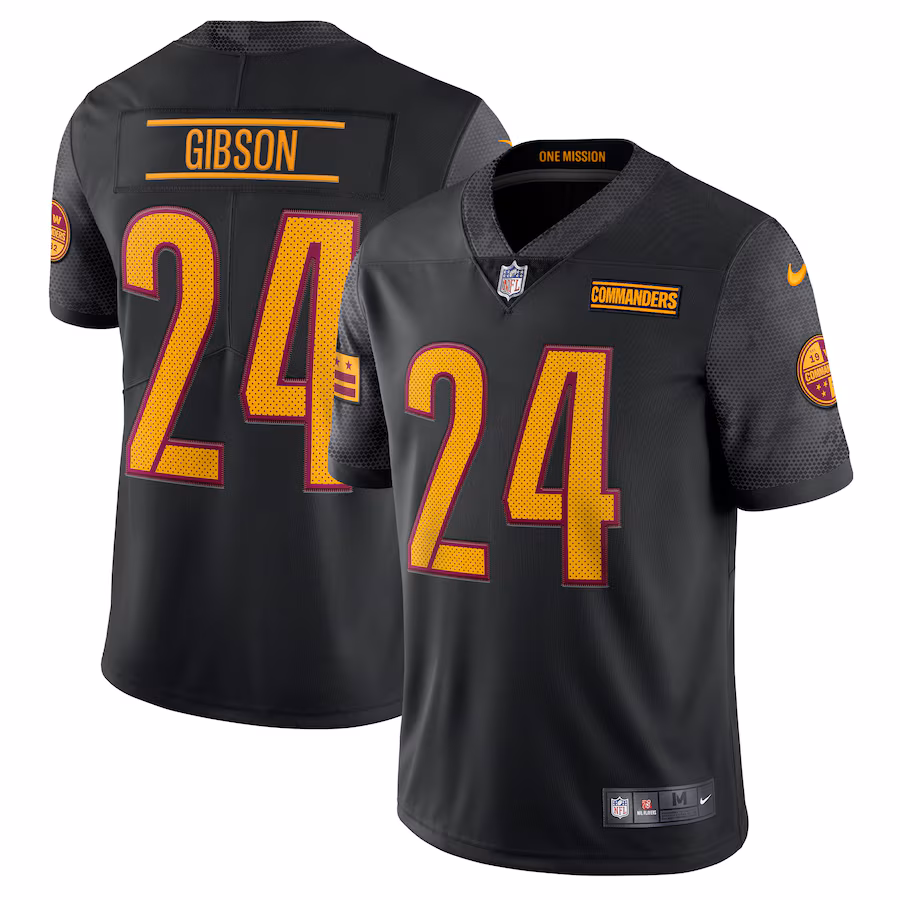 Men's Washington Commanders Antonio Gibson Nike Black Alternate Vapor Limited Jersey - Ujersey