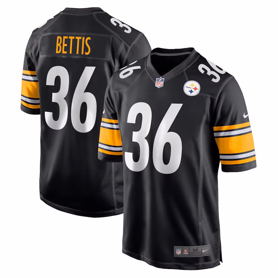 Men's Pittsburgh Steelers Jerome Bettis Nike Black Retired Player Game Jersey - Ujersey