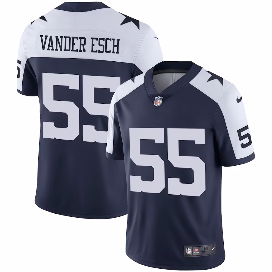 Men's Dallas Cowboys Leighton Vander Esch Nike Navy Alternate Vapor Limited Jersey - Ujersey