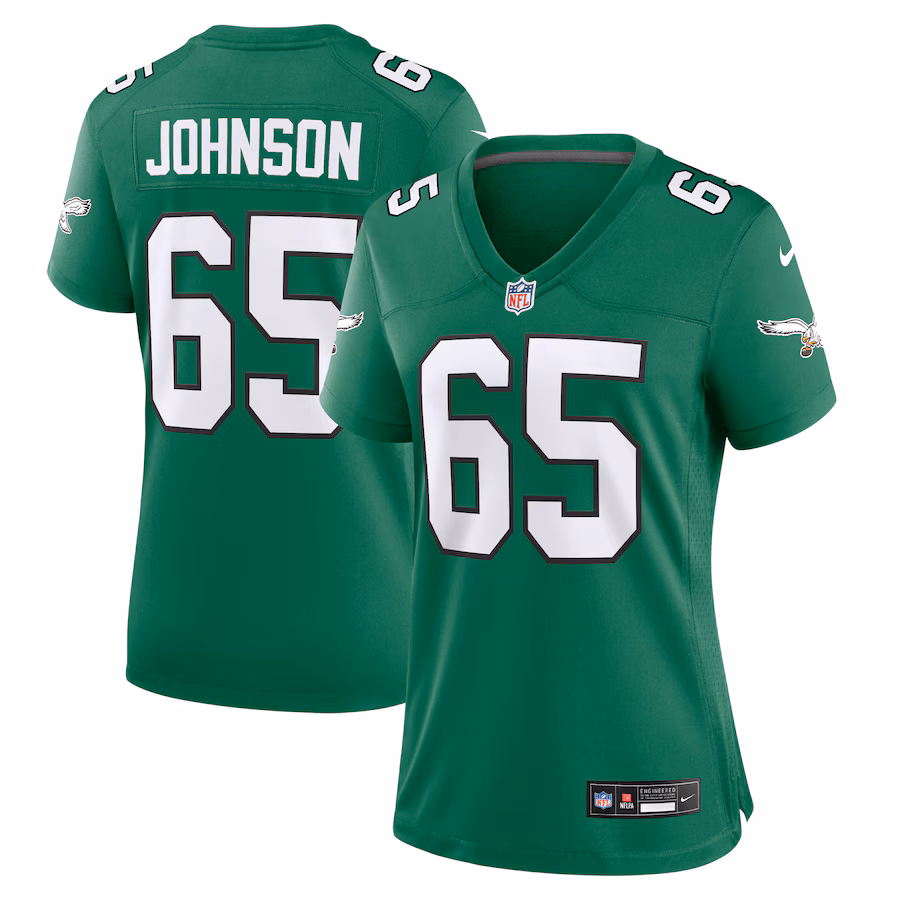 Women's Philadelphia Eagles Lane Johnson Nike Kelly Green Alternate Game Jersey - Ujersey