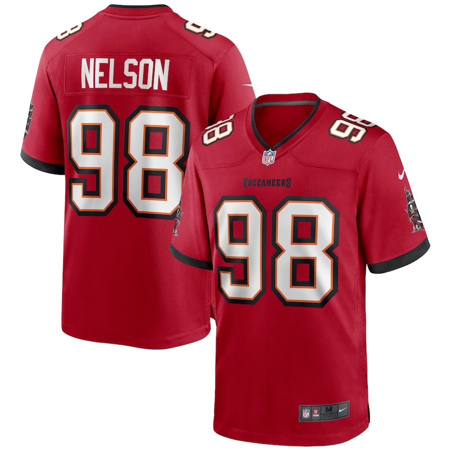 Men's Tampa Bay Buccaneers Anthony Nelson Nike Red Game Jersey - Ujersey