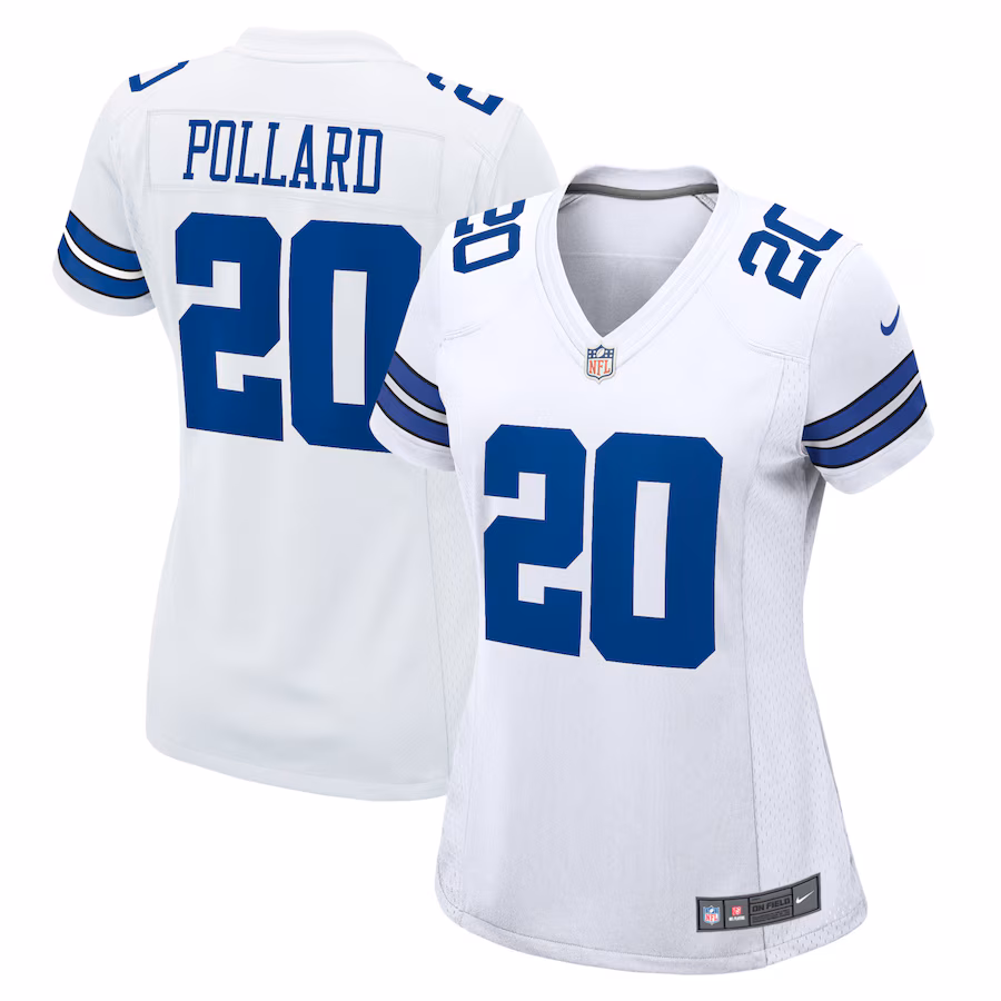 Women's Dallas Cowboys Tony Pollard Nike White Game Player Jersey - Ujersey