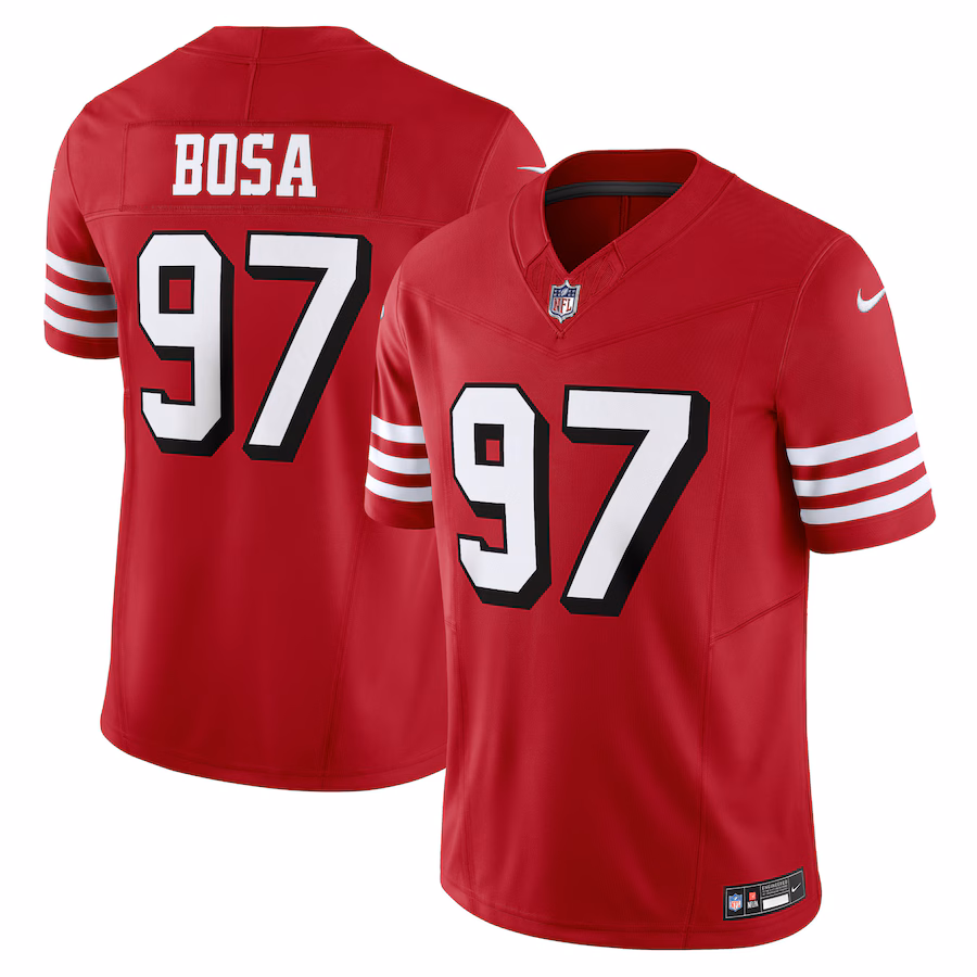 Men's San Francisco 49ers Nick Bosa Nike Scarlet Vapor F.U.S.E. Limited Jersey - Ujersey